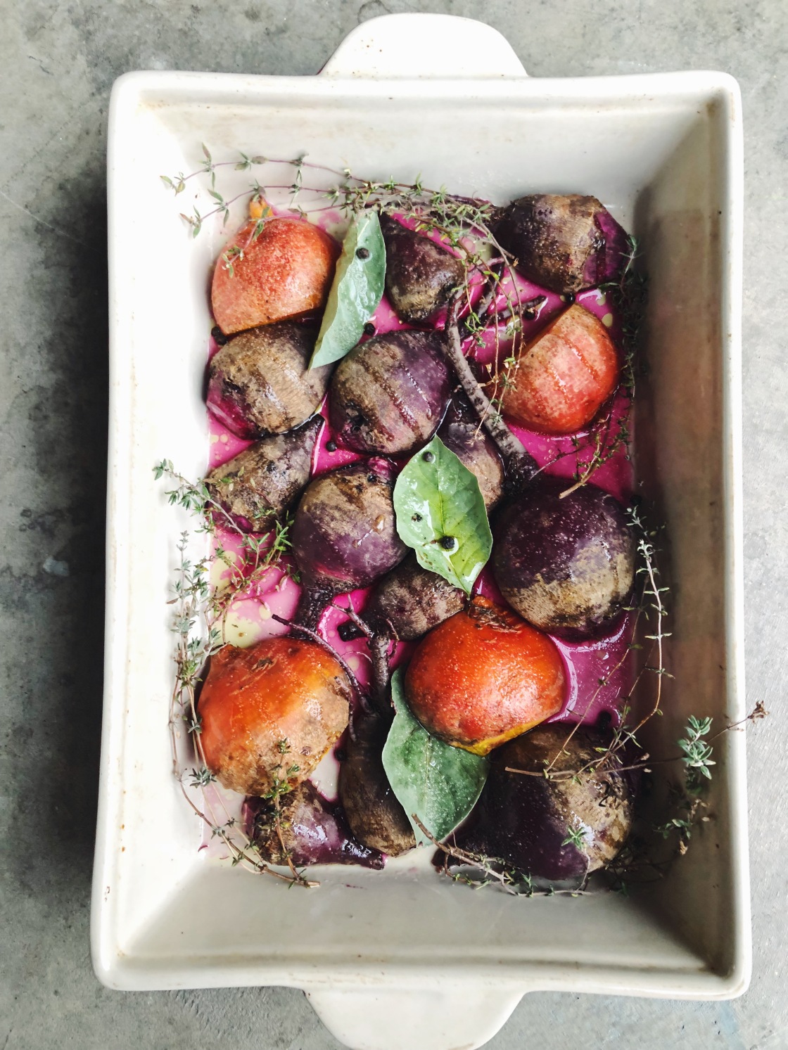 roasted beets bay leaf thyme vegan meal plan